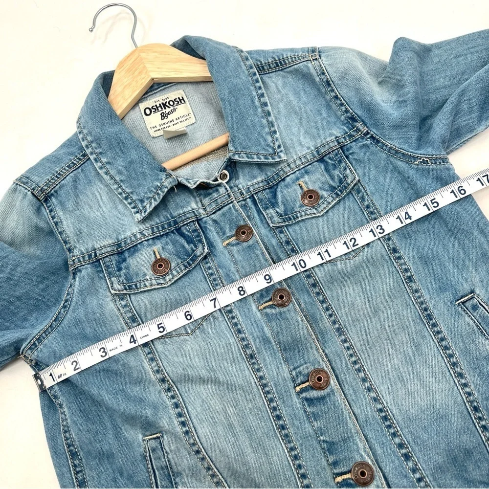 OSH KOSH B'GOSH Kid's Blue Denim Jean Jacket Size 10-12